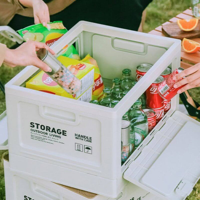 Stackable Camping Storage Box - Beige | Creative Living