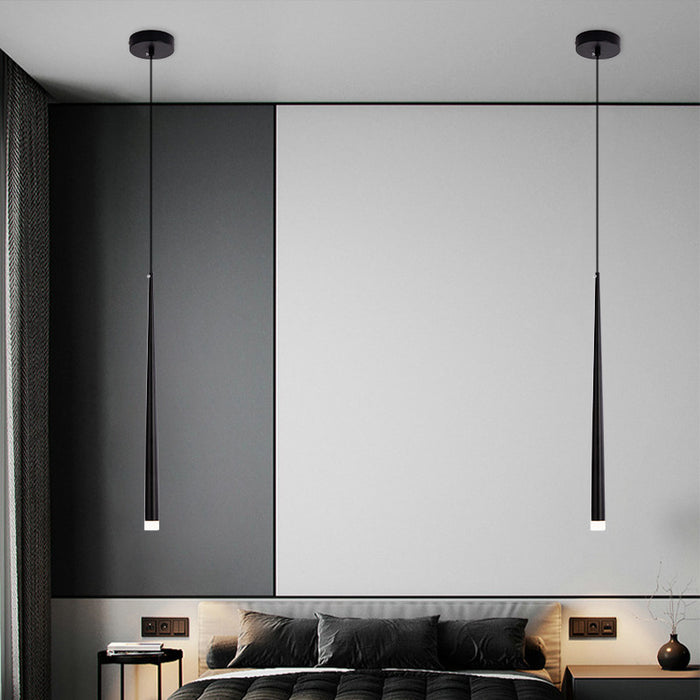 Black Linéa Slim Black Pendant Light by Creative Living