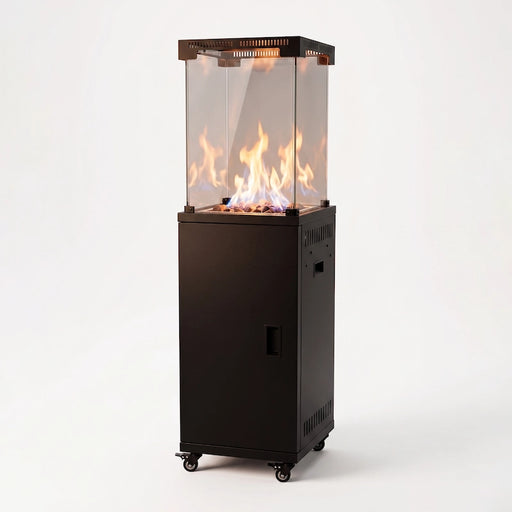 Oslo Glass Tower Gas Flame Patio Heater-Creative Living