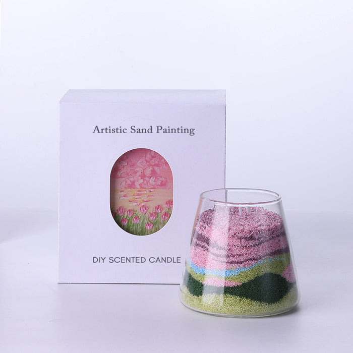 DIY Sand Painting Scented Candle - Rose - Creative Living