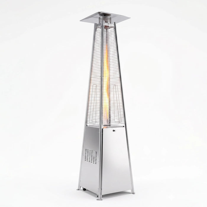 Ss Pyramid Stainless Steel Pyramid Gas Flame Patio Heater | Creative Living
