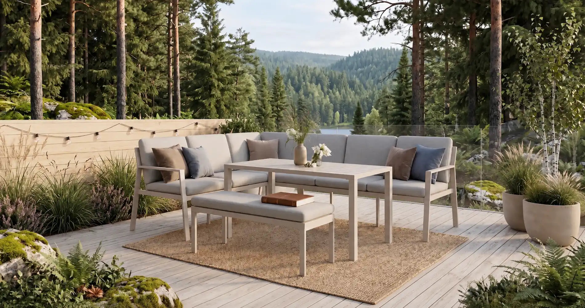 Valeria Corner Dining Lounge Set-Creative Living
