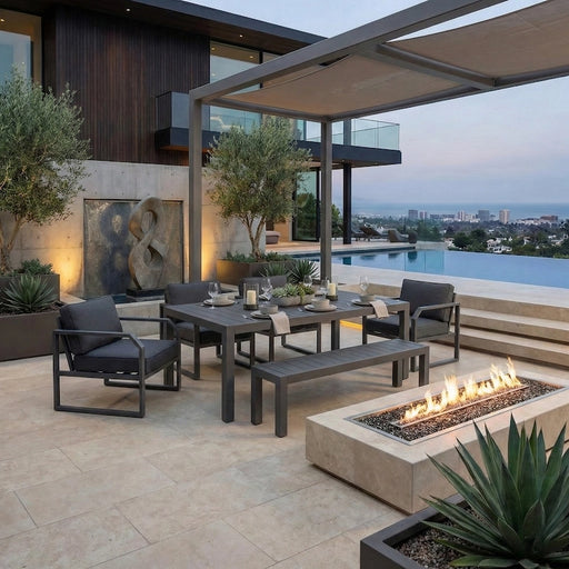 Alarna Bench Dining Set-Creative Living