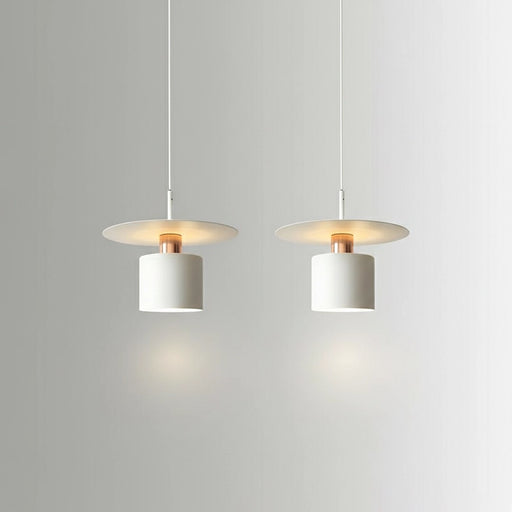 White Axis Cylinder Spotlight Pendant Set of 2 by Creative Living