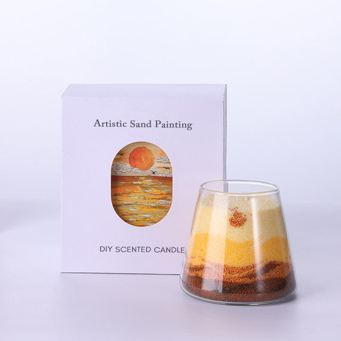 DIY Sand Painting Scented Candle - Shangri-La - Creative Living