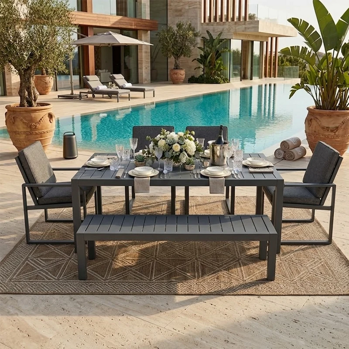 Alarna Bench Dining Set-Creative Living
