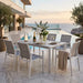 Amalfi 6-seater Dining Set White-Creative Living
