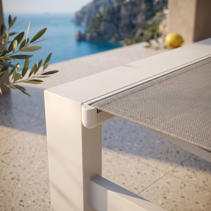  Amalfi Sunlounger White - Creative Living