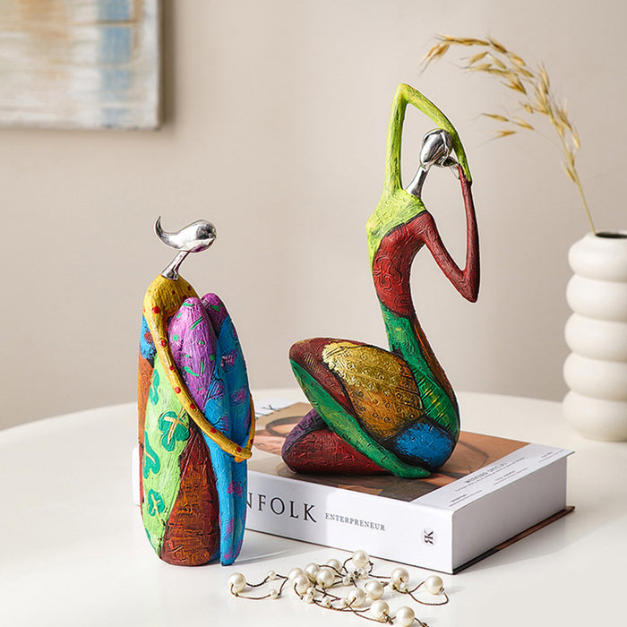 Modern Abstract Cultural Art Sculpture - Painted B - Creative Living