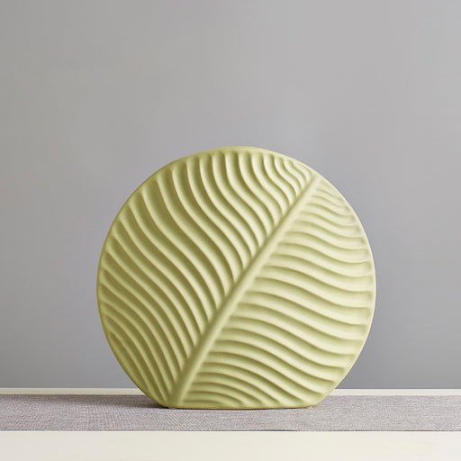 Nordic Ceramic Leaf Vase - Big Oliver Green - Creative Living