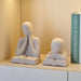 Ceramic Family Statue Set - Reading & Thinking - Creative Living