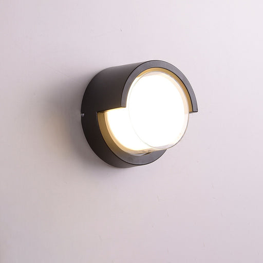 Outdoor Wall Mounted Light - Round Black - Creative Living