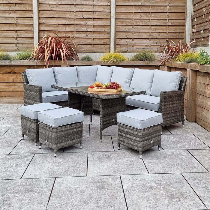 Edwina Corner Dining Multi Grey Wicker