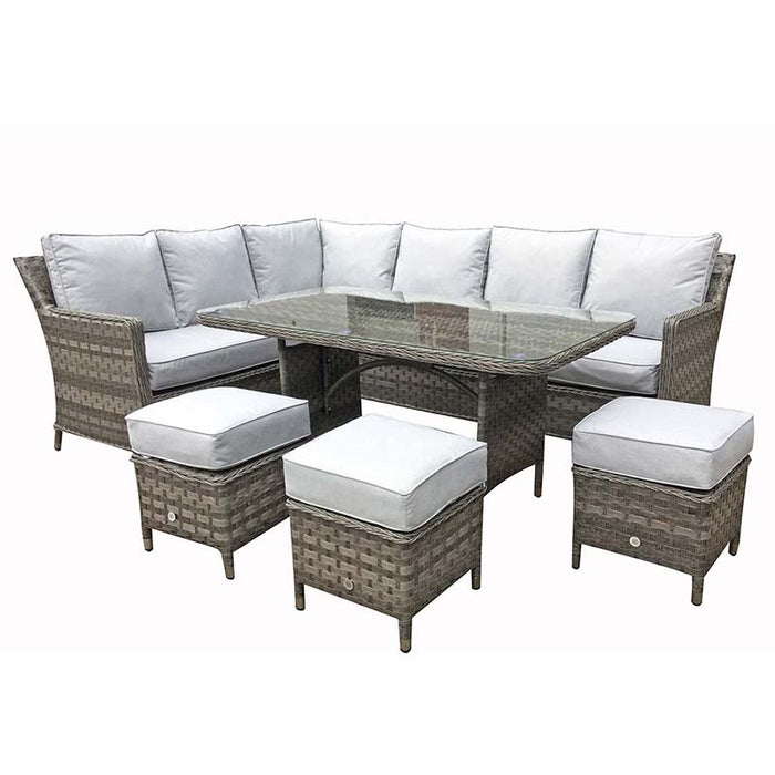 Edwina Corner Dining Multi Grey Wicker