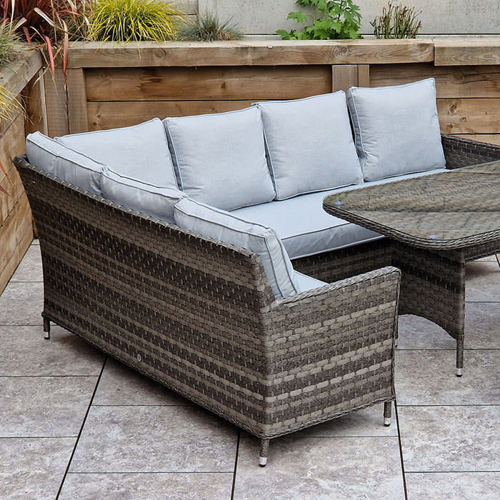 Edwina Corner Dining Multi Grey Wicker