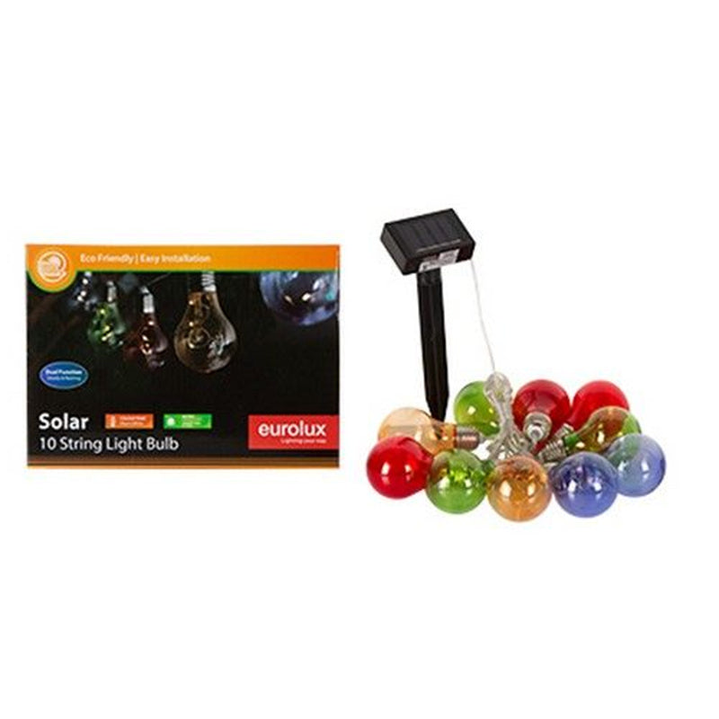 Solar 10LT Colour String Light Set | Creative Living