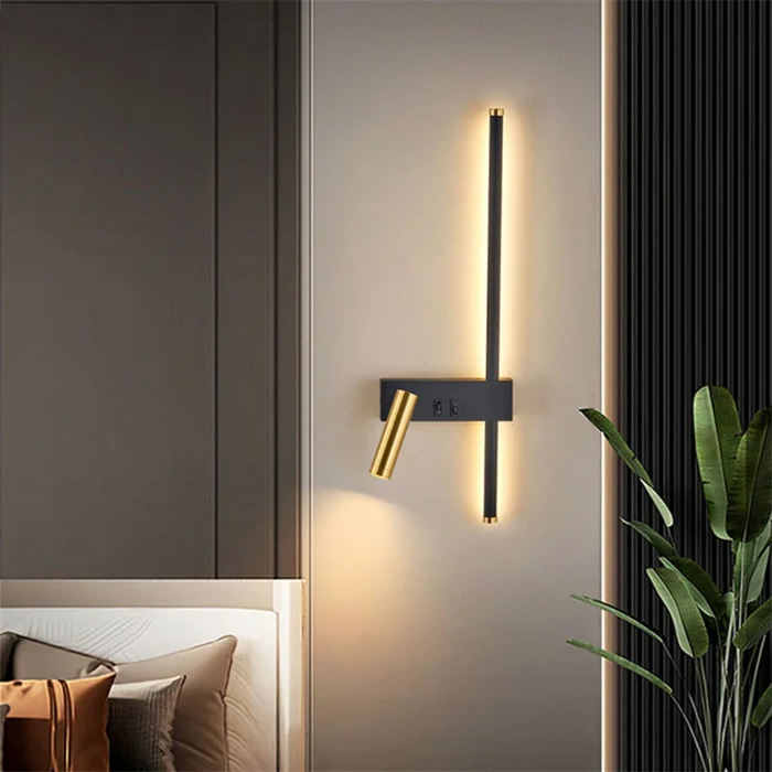 Cylindrical Dual Reading Wall Light – Right Side