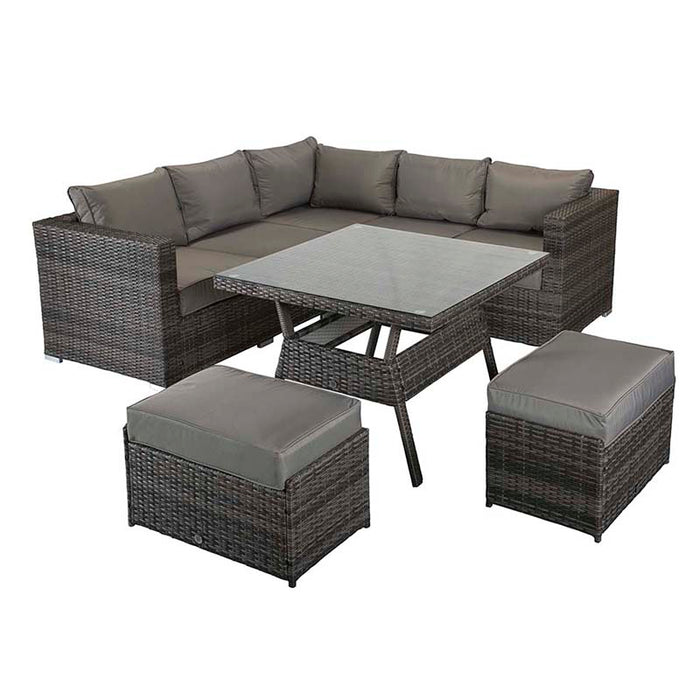 Georgia Corner Dining Set Grey