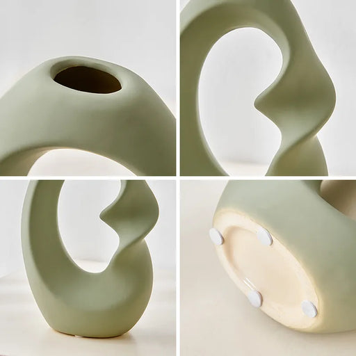 Green Nordic Sculptural Hollow Vase at Creative-Living.co.za