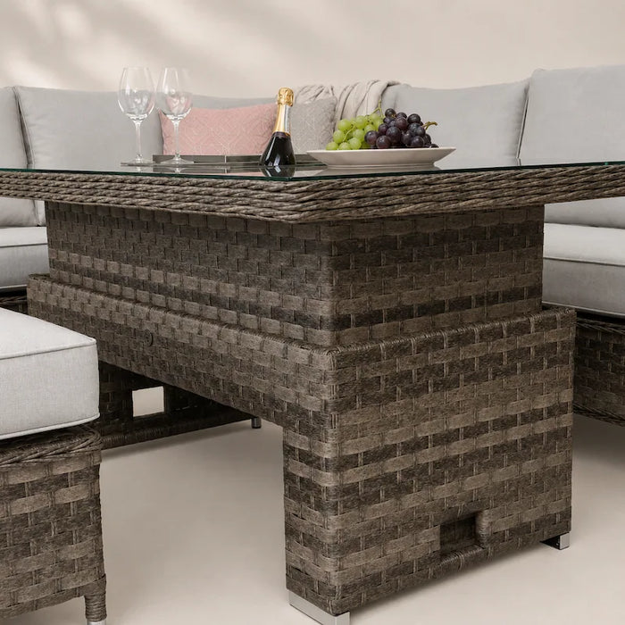 Edwina Corner Dining Sofa With Lift Table And Ice Bucket