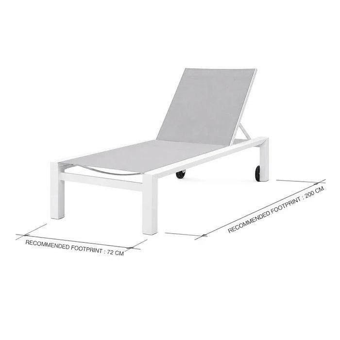 Amalfi Sunlounger Set White - Creative Living