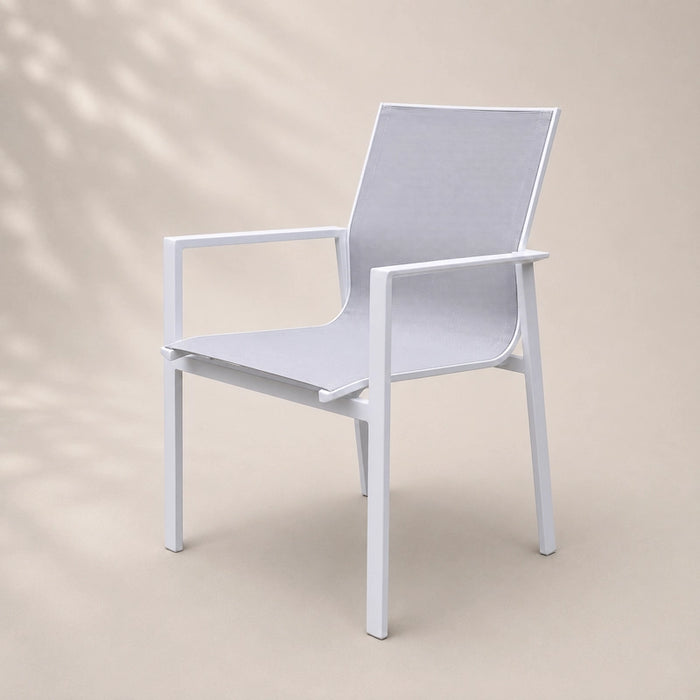 Amalfi 6-seater Dining Set White-Creative Living