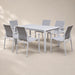 Amalfi 6-seater Dining Set White-Creative Living