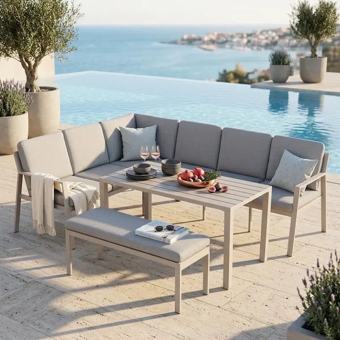Valeria Corner Dining Lounge Set-Creative Living