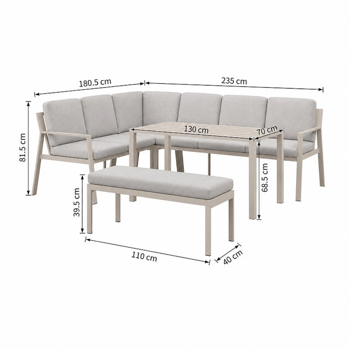 Valeria Corner Dining Lounge Set-Creative Living