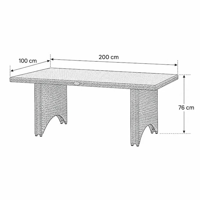Carmen Classic 6 Seater Table-Creative Living
