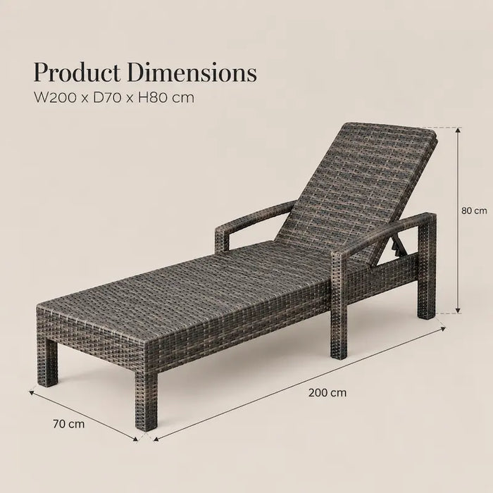 Carmen Lounger Mix Brown