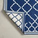 Outdoor Rug Blue Trellis 150x210cm-Creative Living