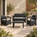 Brooklyn 4-Piece Conversation Set Charcoal-Creative Living