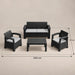 Brooklyn 4-Piece Conversation Set Charcoal-Creative Living
