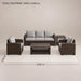 Captiva 5-seater Sofa Set Brown-Creative Living