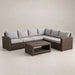 Captiva Corner Sofa Set Brown-Creative Living