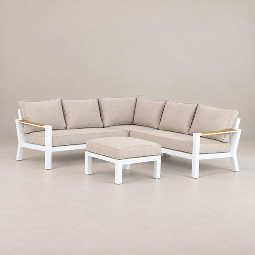 Bilbao 4-Piece Corner Lounge Set White-Creative Living
