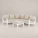 Bilbao 4-Piece Corner Lounge Set White-Creative Living