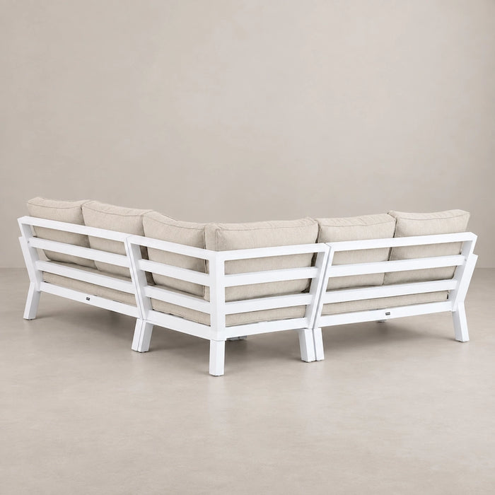 Bilbao 4-Piece Corner Lounge Set White-Creative Living