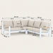 Bilbao 4-Piece Corner Lounge Set White-Creative Living