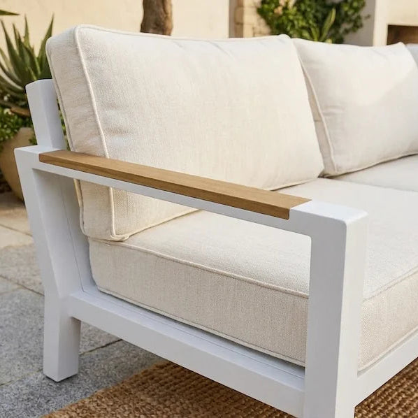 Bilbao 4-Piece Corner Lounge Set White-Creative Living