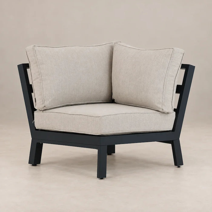 Bilbao 4-Piece Corner Lounge Set Charcoal-Creative Living