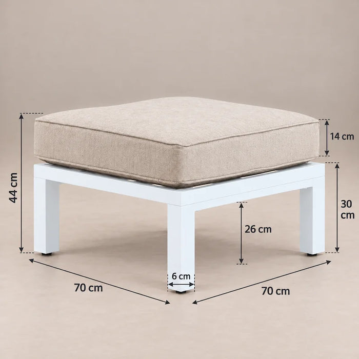 Bilbao 4-Piece Corner Lounge Set White-Creative Living