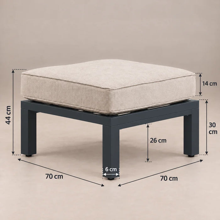 Bilbao 4-Piece Corner Lounge Set Charcoal-Creative Living