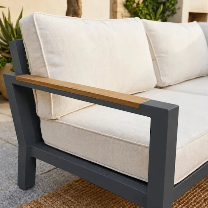 Bilbao 4-Piece Corner Lounge Set Charcoal-Creative Living