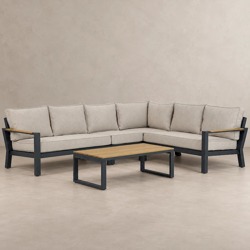 Bilbao 5-piece corner lounge set Charcoal-Creative Living