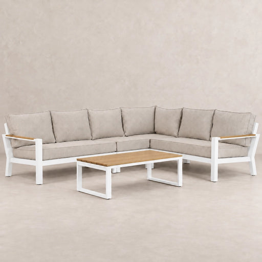 Bilbao 5-piece corner lounge set White-Creative Living