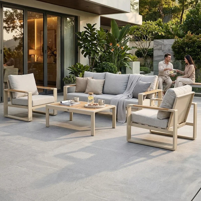 Lezo 4-piece Lounge Sofa Set Sand-Creative Living