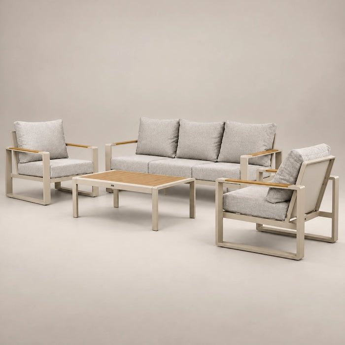 Lezo 4-piece Lounge Sofa Set Sand-Creative Living