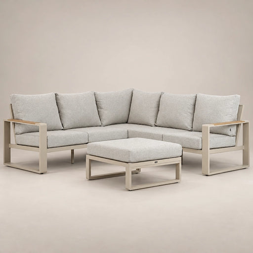 Lezo 4-Piece Corner Lounge Set Sand-Creative Living